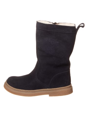 kmins Leder-Winterstiefel in Dunkelblau