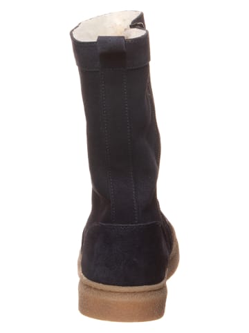 kmins Leren winterlaarzen donkerblauw