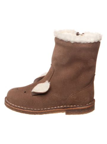 kmins Leder-Winterstiefel in Hellbraun