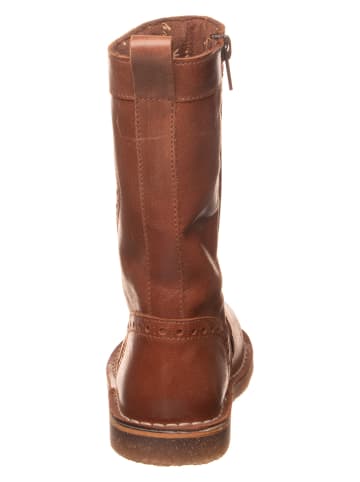 kmins Leder-Stiefel in Hellbraun
