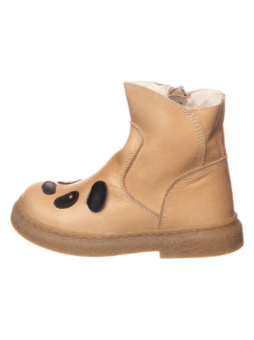 kmins Leder-Winterstiefel in Beige