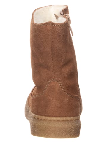 kmins Leder-Winterstiefel in Hellbraun