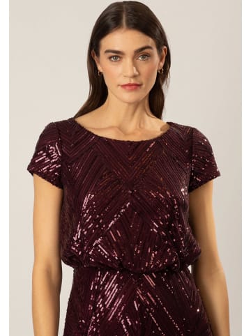 APART Paillettenkleid in Bordeaux