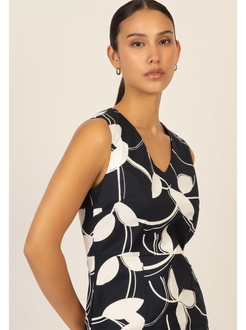 APART Kleid in Dunkelblau/ Creme