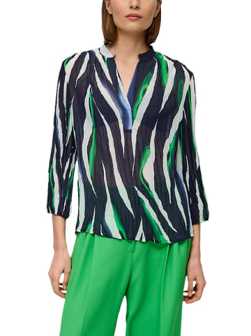 s.Oliver BLACK LABEL Blouse donkerblauw/wit/groen