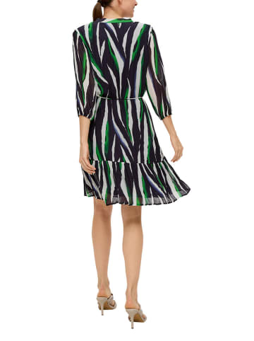 s.Oliver BLACK LABEL Jurk donkerblauw/wit/groen