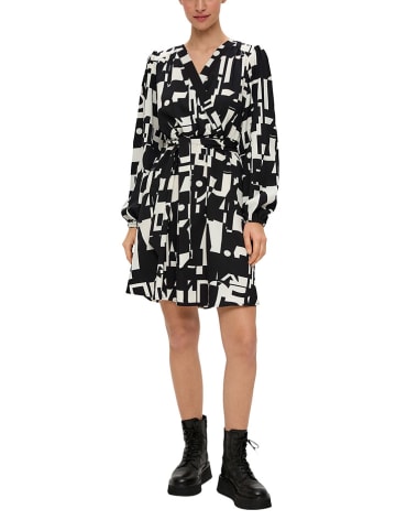 QS by s.Oliver Kleid in Schwarz/ Weiß