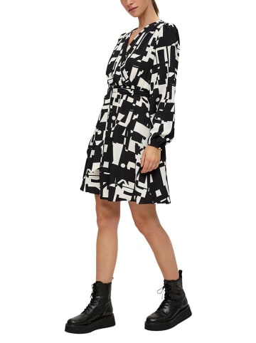 QS by s.Oliver Kleid in Schwarz/ Weiß