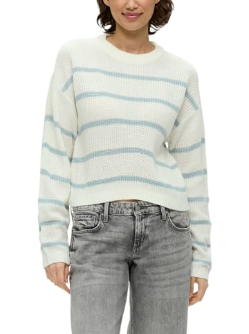 QS by s.Oliver Pullover in Weiß/ Hellblau