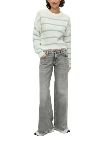 QS by s.Oliver Pullover in Weiß/ Hellblau