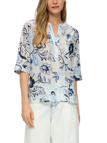 S.OLIVER RED LABEL Bluse in Weiß/ Hellblau