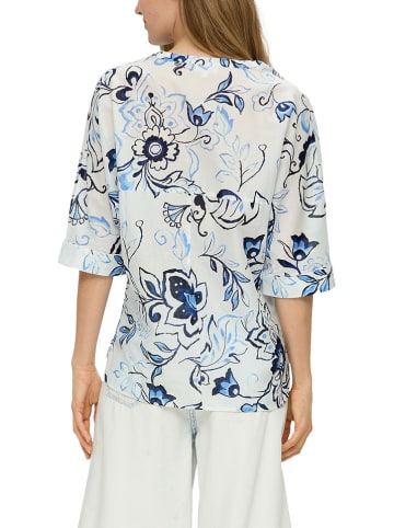 S.OLIVER RED LABEL Bluse in Weiß/ Hellblau