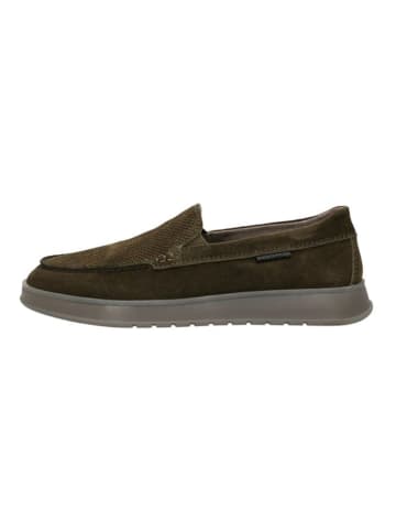 Bugatti Leder-Slipper in Khaki