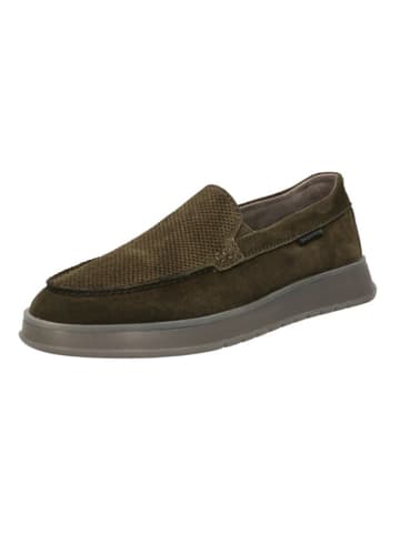 Bugatti Leder-Slipper in Khaki