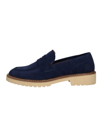Bagatt Leder-Slipper in Dunkelblau/ Beige