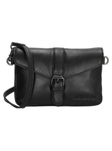micmacbags Skórzana torebka w kolorze czarnym - 19 x 11 x 5 cm