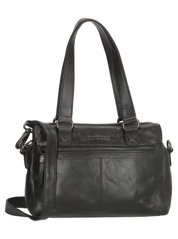 micmacbags Skórzana torebka w kolorze czarnym - 28 x 19 x 10 cm