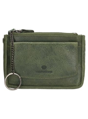 micmacbags Leder-Schlüsseletui in Khaki - (B)13 x (H)7 x (T)2 cm