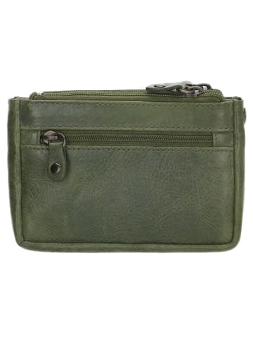 micmacbags Leren sleuteletui kaki - (B)13 x (H)7 x (D)2 cm