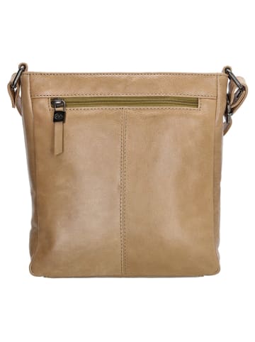 micmacbags Leren schoudertas beige - (B)23 x (H)24 x (D)6 cm