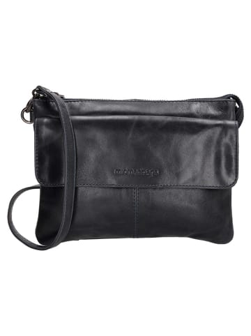 micmacbags Skórzana torebka w kolorze czarnym - 23 x 16 x 4 cm