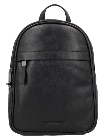Beagles Leren rugzak "Porto" zwart - (B)20 x (H)27 x (D)12 cm