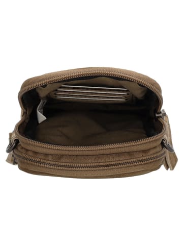 HIDE & STITCHES Leder-Handytasche in Beige - (B)10 x (H)17 x (T)4 cm