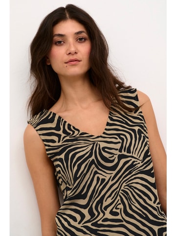 Kaffe Top in Beige/ Schwarz