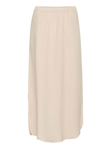 Cream Linnen rok beige