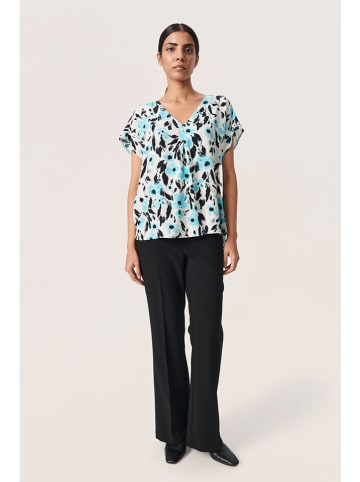 Soaked in Luxury Blouse turquoise/wit