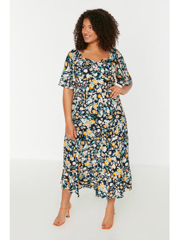trendyol Jurk donkerblauw/geel