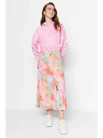 trendyol Plisseerock in Rosa/ Orange