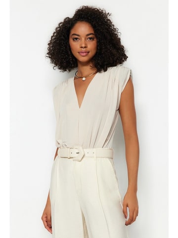 trendyol Blusenbody in Creme