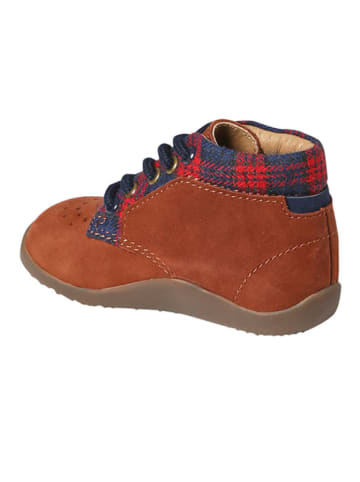 vertbaudet Leren veterschoenen lichtbruin