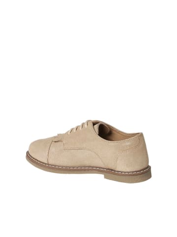 vertbaudet Leder-Schnürschuhe in Beige