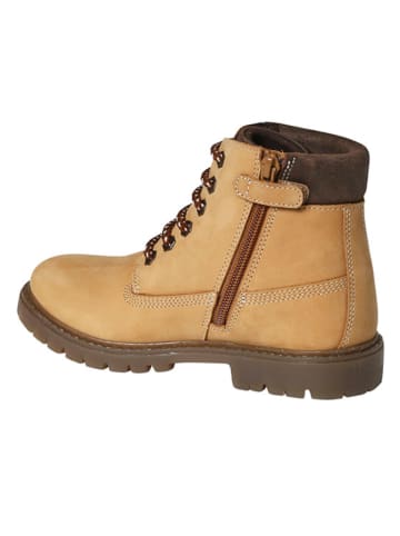 vertbaudet Leren boots lichtbruin