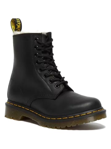 Dr. Martens Leder-Boots in Schwarz