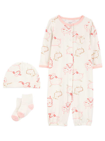 carter's 3tlg. Outfit in Creme/ Rosa