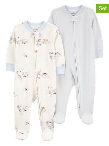 carter's 2-delige set: pakjes crème/lichtblauw