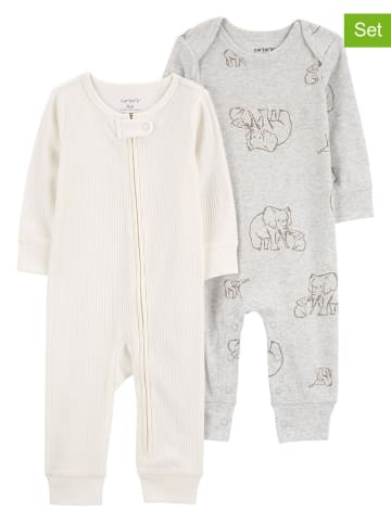 carter's 2-delige set: pakjes crème/grijs
