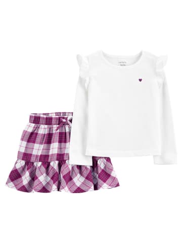 carter's 2tlg. Outfit in Weiß/ Lila