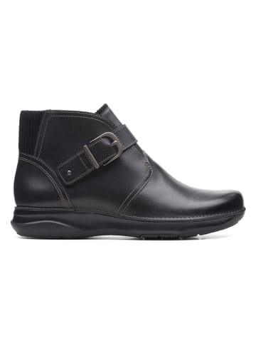 Clarks Leder-Boots "Appley Mid" in Schwarz