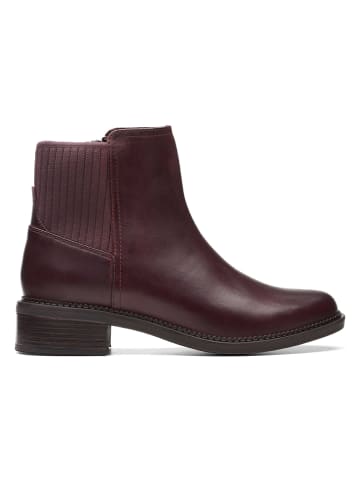 Clarks Leder-Boots "Maye Palm" in Rot