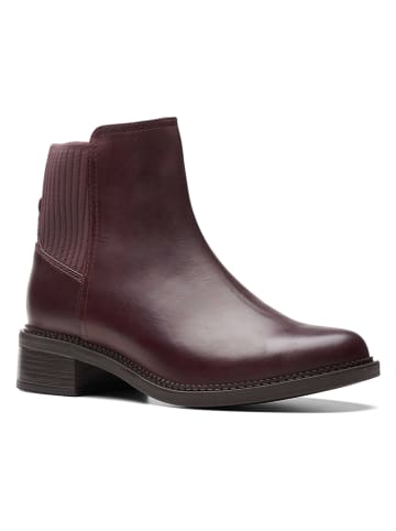 Clarks Leder-Boots "Maye Palm" in Rot