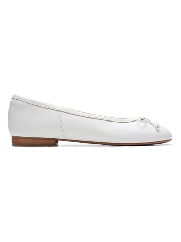 Clarks Leder-Ballerinas ''Fawna'' in Weiß