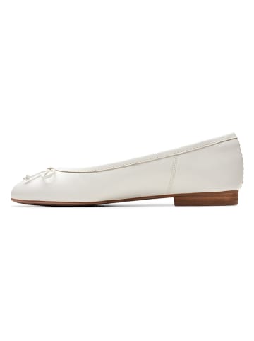 Clarks Leder-Ballerinas ''Fawna'' in Weiß