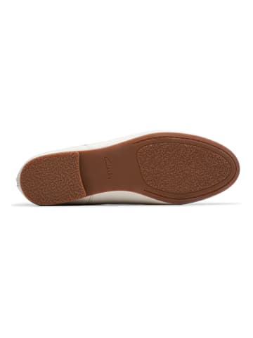 Clarks Leder-Ballerinas ''Fawna'' in Weiß