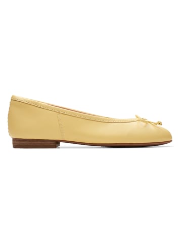Clarks Leren ballerina's "Fawna" geel