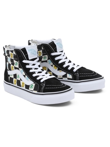 Vans Leren sneakers "SK8-Hi Zip" zwart/meerkleurig