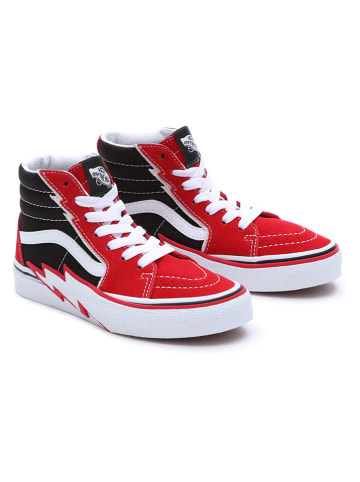 Vans Skórzane sneakersy "SK8-Hi Bolt" w kolorze czerwono-czarnym